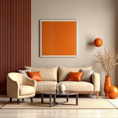modern living room with sofa
