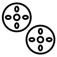 Juicy Vegetable Salad Line Icon