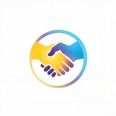 Obraz premium Handshake symbolizing partnership and cooperation on white background
