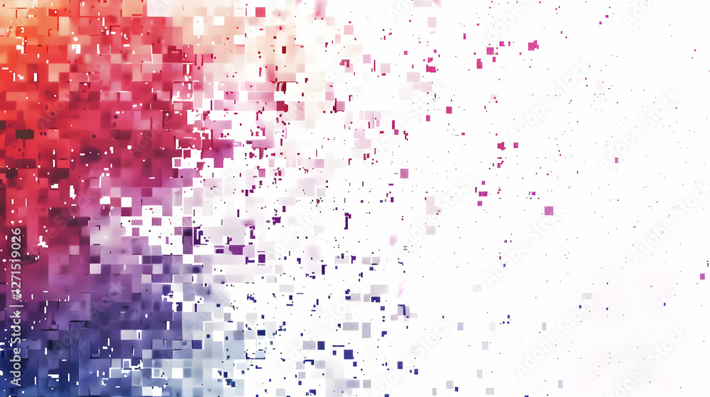 Poster abstract colorful pixelated background with a gradient effect, suitable for digital design projects