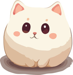 Funny cartoon cat vector art