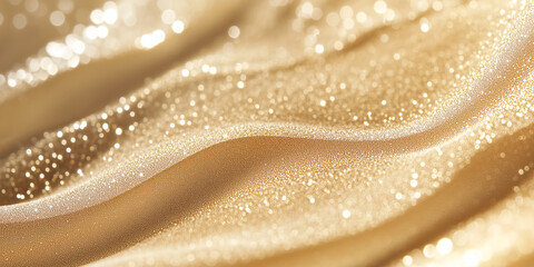 Luxury Golden Glitter Fabric Texture Background