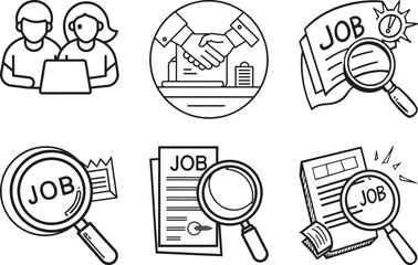 set of vector icons, , vector and illustration on white background Ai Generated
