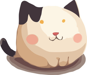 Funny cartoon cat vector art