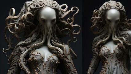 Portrait of a Mythical Male Creature from the Ocean