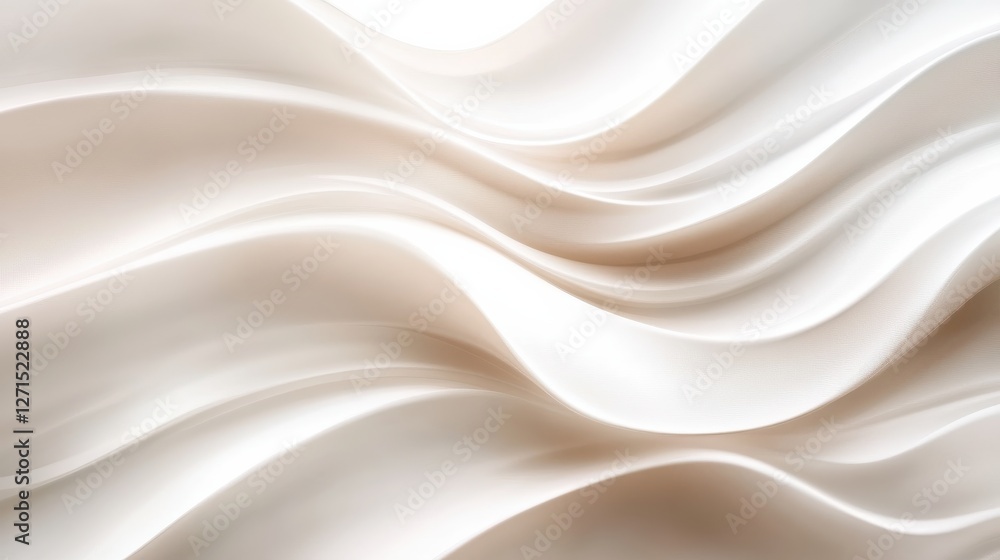 Poster elegant abstract wave pattern in soft beige and cream tones for modern design concept
