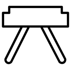 Fototapeta premium Table Furniture Desk Line Icon