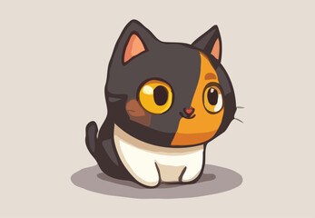 Fototapeta premium Funny cartoon cat vector art