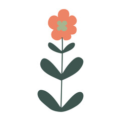 Cute flower,cartoon,colorful, isolated