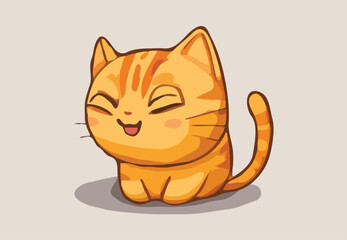 Funny cartoon cat vector art