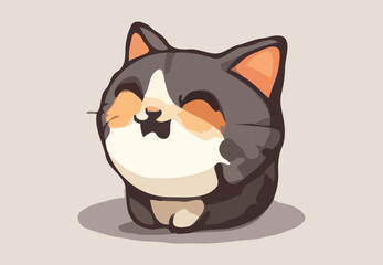 Funny cartoon cat vector art