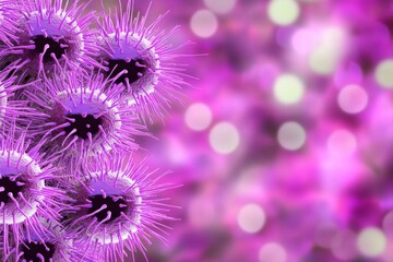 A simple vector illustration of a virus cell, representing infectious diseases