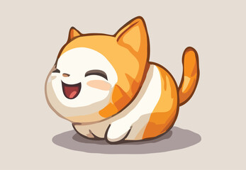 Funny cartoon cat vector art