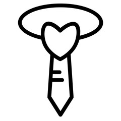Fashion Formal Tie Line Icon