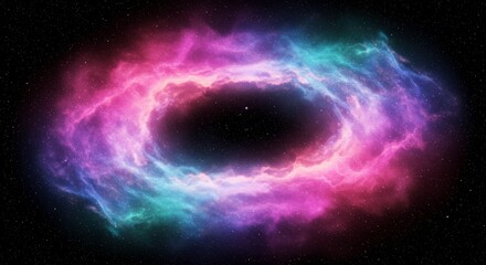 Fototapeta premium Celestial Aurora: A vibrant and mesmerizing cosmic event unfolds, revealing a spectacular display of color and light, offering a glimpse into the awe-inspiring wonders of the universe. 