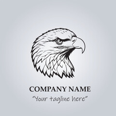 Head of Eagle logo company design vector illustration