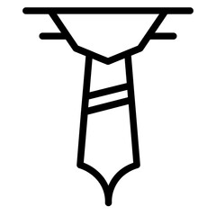 Tie Man Fashion Line Icon