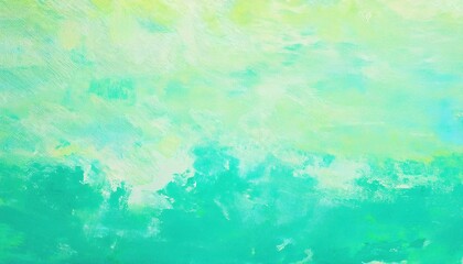 Obraz premium textured abstract painting in turquoise and light green with soft brushstrokes for background, wall art, or digital design