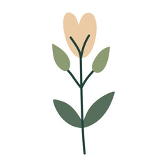Cute flower,cartoon,colorful, isolated