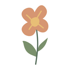 Cute flower,cartoon,colorful, isolated