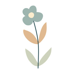 Cute flower,cartoon,colorful, isolated