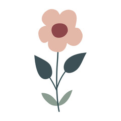 Cute flower,cartoon,colorful, isolated
