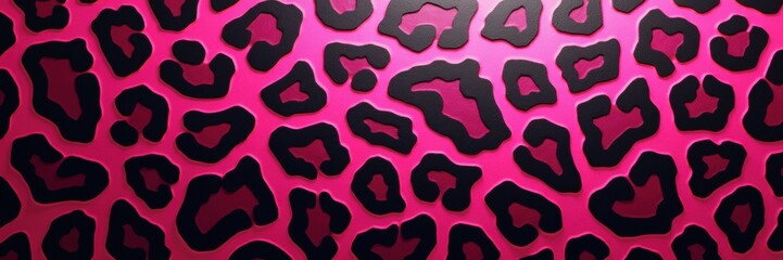 Vibrant pink leopard print background, ideal for fashion, beauty, or lifestyle branding. A bold and trendy design that captivates attention.