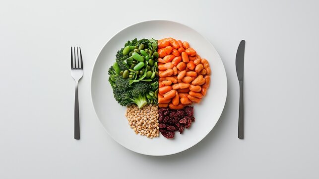 Creating a healthy meal plate in the shape of a brain a culinary concept for nutrition and wellness