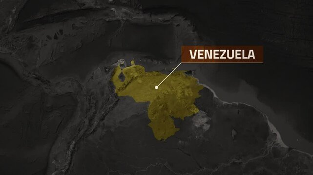 Venezuela VOX Style Map Animation in 4K UHD for Natural Landscape Views