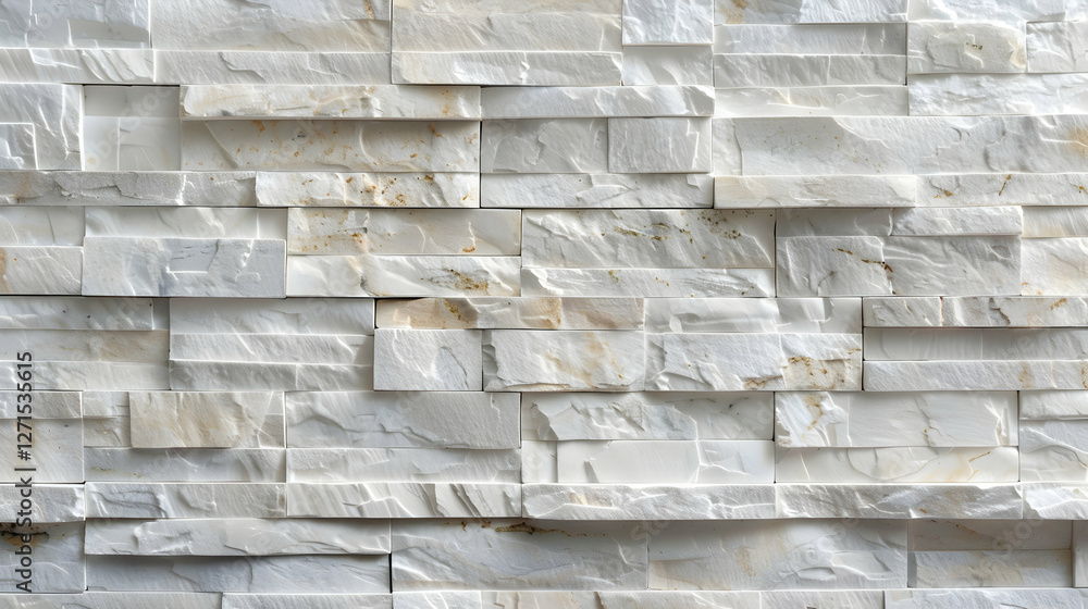 Poster textured white stone wall with varying layers and subtle color variations, ideal for design use
