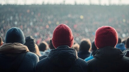 Crowd watching event at stadium