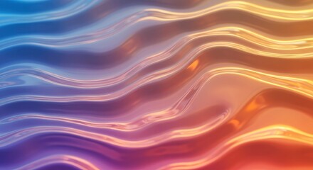 Fototapeta premium Liquid Light: An abstract artistic rendering captures the mesmerizing flow of vibrant colors, reminiscent of a liquid surface illuminated with radiant light. 