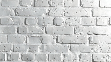 Fototapeta premium Textured white brick wall with subtle imperfections, ideal for backgrounds and design projects (1)