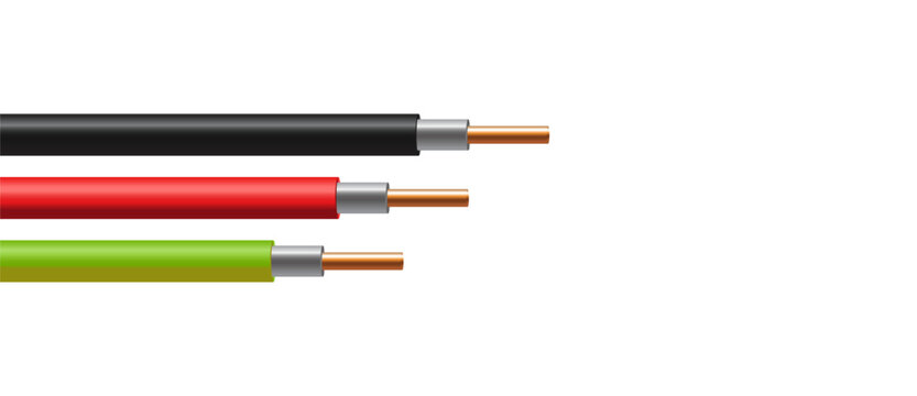 Copper wire vector, Electric copper wire vector illustration.