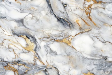 Obraz premium Textura abstrata de mármore com detalhes em dourado, cinza e branco, em padrão seamless, criada com IA generativa, ideal para design de interiores e superfícies sofisticadas