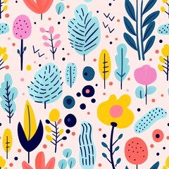Spring floral pattern art backgrounds.
