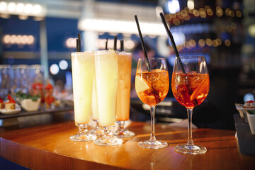 cocktail  on bar counter