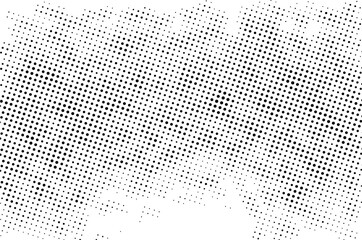 Black Dotted Texture on White Background . Modern Vector Art . Old Paper Effect with Comic Texture . Abstract Wall Design . Grunge Comic Texture Overlay