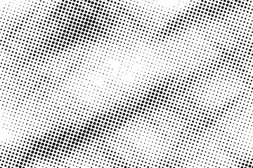 Black Dotted Texture on White Background . Modern Vector Art . Old Paper Effect with Comic Texture . Abstract Wall Design . Grunge Comic Texture Overlay