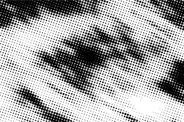 Black Dotted Texture on White Background . Modern Vector Art . Old Paper Effect with Comic Texture . Abstract Wall Design . Grunge Comic Texture Overlay