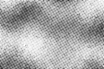 Black Dotted Texture on White Background . Modern Vector Art . Old Paper Effect with Comic Texture . Abstract Wall Design . Grunge Comic Texture Overlay