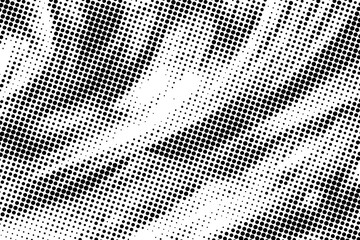 Black Dotted Texture on White Background . Modern Vector Art . Old Paper Effect with Comic Texture . Abstract Wall Design . Grunge Comic Texture Overlay