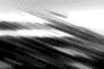 Black Dotted Texture on White Background . Modern Vector Art . Old Paper Effect with Comic Texture...