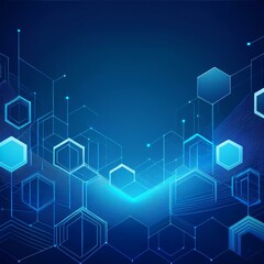 Fototapeta premium geometric hexagons border frame patterns background, science technology concept graphic resource