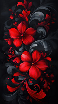 red * black abstract background design 