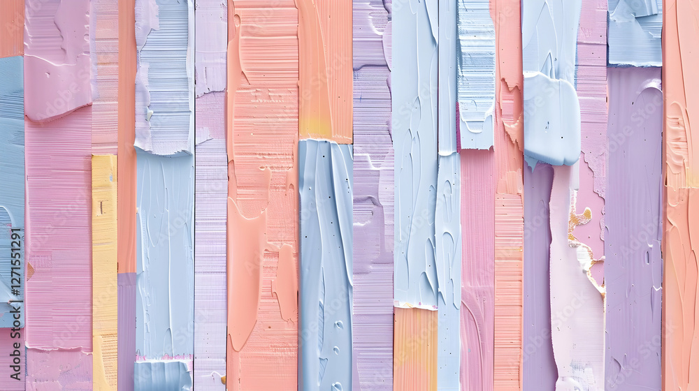 Poster abstract paint strokes in pastel colors create a textured background for artistic projects