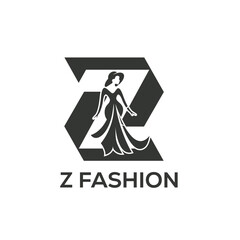 Z Fashion Logo and vector Design of a girl