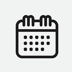 Naklejka premium Calendar icon illustration on light background