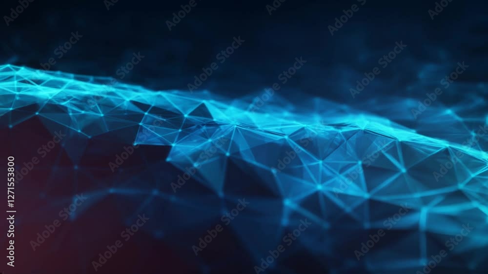 Poster a captivating and visually striking abstract representation of digital connections within a futurist