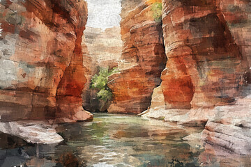 canyon of the river